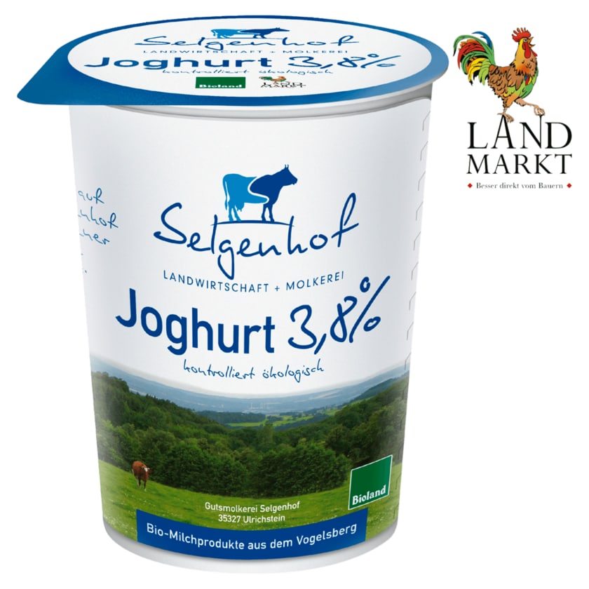 LANDMARKT Selgenhof Bio Naturjoghurt 3,8% 500g